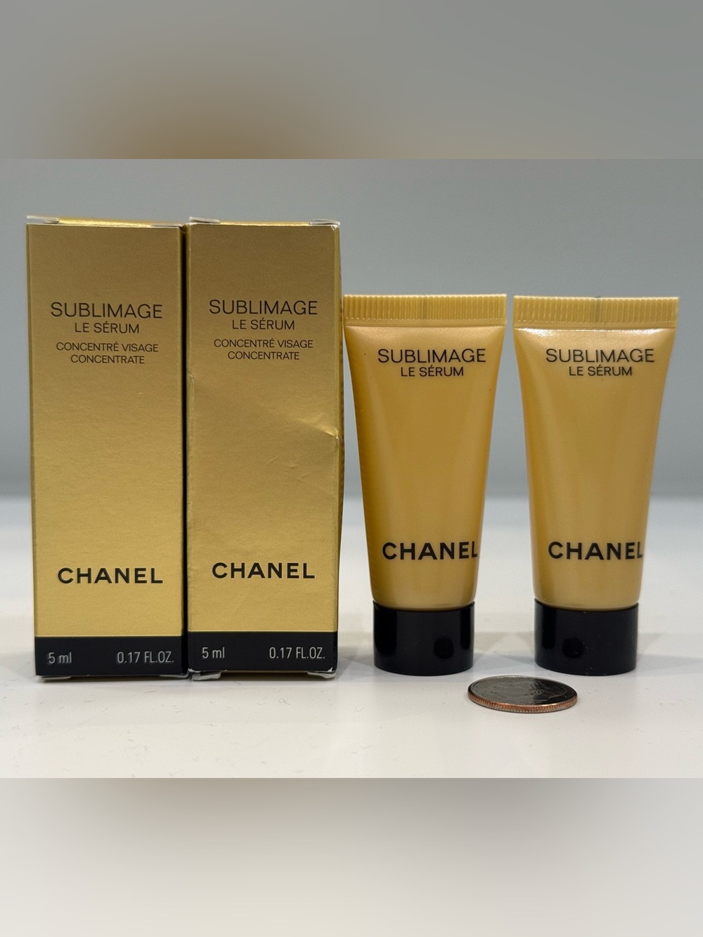 2 X CHANEL Sublimage LE SERUM Concentrate Samples 5ml/0.17oz EACH,NEW IN BOX